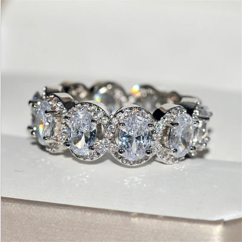 CC Sterling Silver CZ Stone Bridal Wedding Ring CC3122