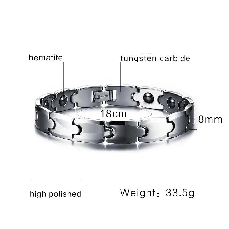 Magnetic Health Tungsten Steel Bracelet WBRM-001