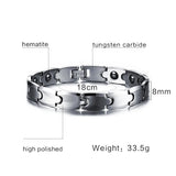 Magnetic Health Tungsten Steel Bracelet WBRM-001
