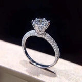 CC Women's Rings 1.25ct CZ Wedding Jewelry Engagement Bague Drop CC1628