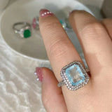 Silver Princess Fine Jewelry Wedding Engagement Ring CC3032