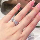 Silver CZ Shine Stone Wedding Ring CC3201