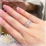 Silver CZ Shine Stone Wedding Ring CC3201