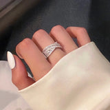 Cubic Zirconia CC Rings for Women Wedding Engagement Jewelry