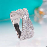 CC Women Rings Cubic Zirconia Stone Wedding Jewelry