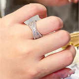 CC Women Rings Cubic Zirconia Stone Wedding Jewelry