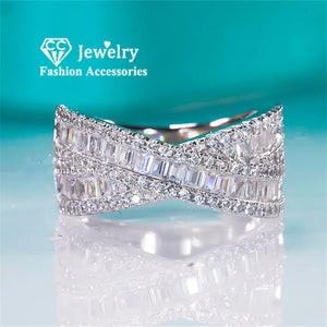 CC Women Rings Cubic Zirconia Stone Wedding Jewelry