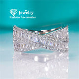 CC Women Rings Cubic Zirconia Stone Wedding Jewelry