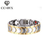 Health Stone Double Row Magnet Bracelet for Men