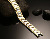 Health Stone Double Row Magnet Bracelet for Men