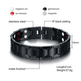 Gold Football Shape Magnetic Men's Bracelet Titanium Steel Hand Chain