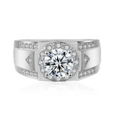 Sterling Silver Men's Love Promise Wedding Ring