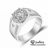 Sterling Silver Men's Love Promise Wedding Ring