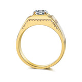 CC Men Ring Stamp Bridegroom Wedding Jewelry Couple Promise Engagement Ring
