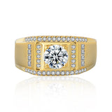 CC Men Ring Stamp Bridegroom Wedding Jewelry Couple Promise Engagement Ring