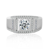 CC Men Ring Stamp Bridegroom Wedding Jewelry Couple Promise Engagement Ring