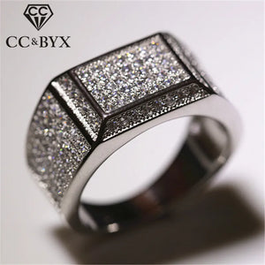 Vintage Men's Engagement Party Ring Bridegroom Wedding Jewelry