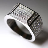 Vintage Men's Engagement Party Ring Bridegroom Wedding Jewelry