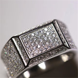 Vintage Men's Engagement Party Ring Bridegroom Wedding Jewelry