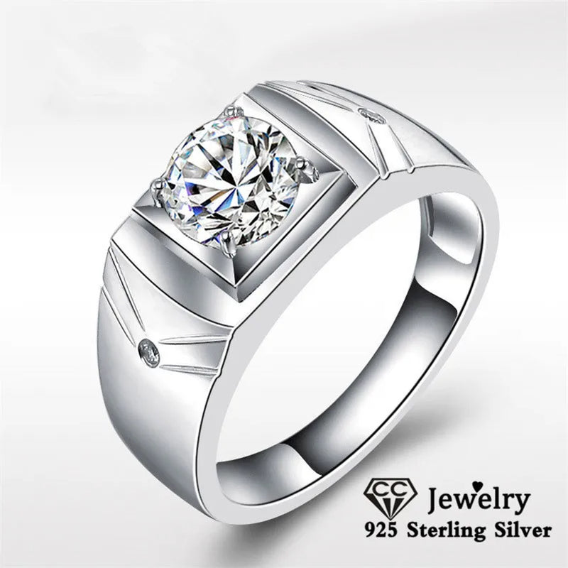 Adjustable Sterling Silver Couple Ring Fine Jewelry CC679
