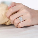 Adjustable Sterling Silver Couple Ring Fine Jewelry CC679