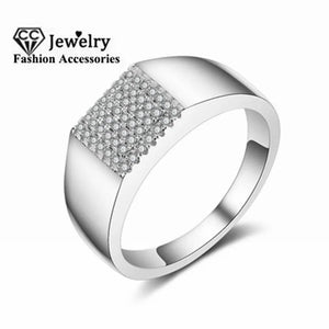 CC Men Rings Love Promise Gentleman Bridegroom Couple Wedding Jewelry CC685
