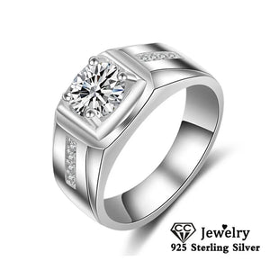 CC Men Rings Sterling Fine Jewelry Engagement Wedding Ring for Couple