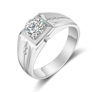 Sterling Silver Zirconia Couple Rings Wedding Party Jewelry CC675