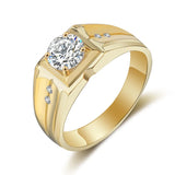 Sterling Silver Zirconia Couple Rings Wedding Party Jewelry CC675