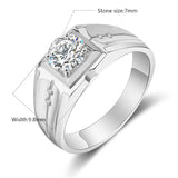 Sterling Silver Zirconia Couple Rings Wedding Party Jewelry CC675