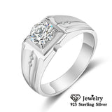 Sterling Silver Zirconia Couple Rings Wedding Party Jewelry CC675