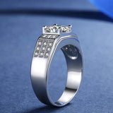 Sterling Silver Men's Zirconia Ring CC684