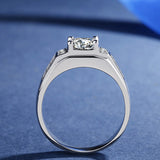 Sterling Silver Men's Zirconia Ring CC684