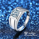 CC Men Rings for Wedding Engagement Couple Accessories Adjustable Size Open Ring