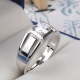 CC Men Rings for Wedding Engagement Couple Accessories Adjustable Size Open Ring