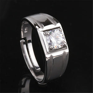 CC Men Rings for Wedding Engagement Couple Accessories Adjustable Size Open Ring