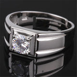 CC Men Rings for Wedding Engagement Couple Accessories Adjustable Size Open Ring