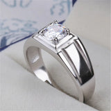 CC Men Rings for Wedding Engagement Couple Accessories Adjustable Size Open Ring