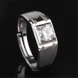 CC Men Rings for Wedding Engagement Couple Accessories Adjustable Size Open Ring