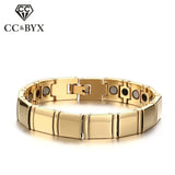 CC Mens Jewelry 11mm Gold-Color Tungsten Bracelet Unique Bangles
