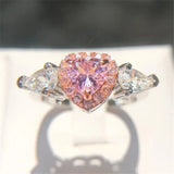 Pink Heart CZ Jewelry Set Princess CC917