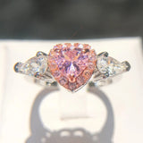 Pink Heart CZ Jewelry Set Princess CC917