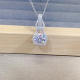CZ Bridal Wedding Pendant Necklace for Women 1ct