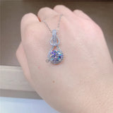 CZ Bridal Wedding Pendant Necklace for Women 1ct