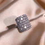 Adjustable Sterling Rectangle Ring Party Accessories CC3229
