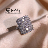 Adjustable Sterling Rectangle Ring Party Accessories CC3229
