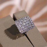 Adjustable Sterling Rectangle Ring Party Accessories CC3229