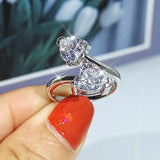 Heart Shape Adjustable Sterling Fine Jewelry Ring