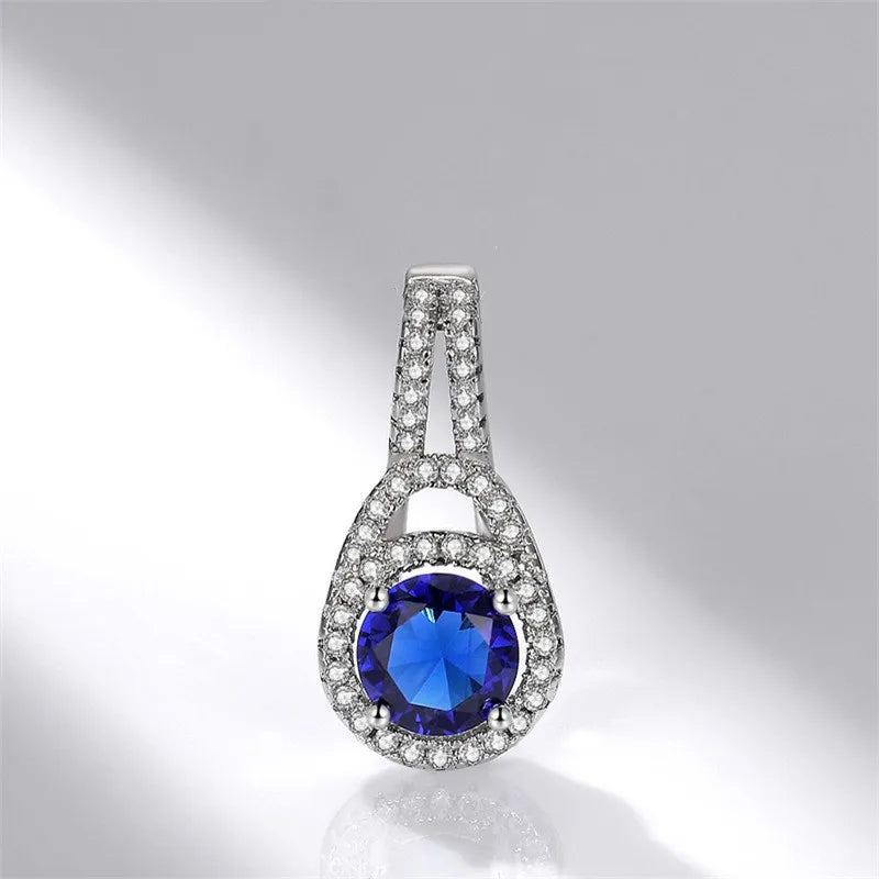 CZ Stone Colorful Pendant for Women Wedding Engagement