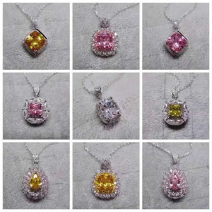 CZ Stone Colorful Pendant for Women Wedding Engagement